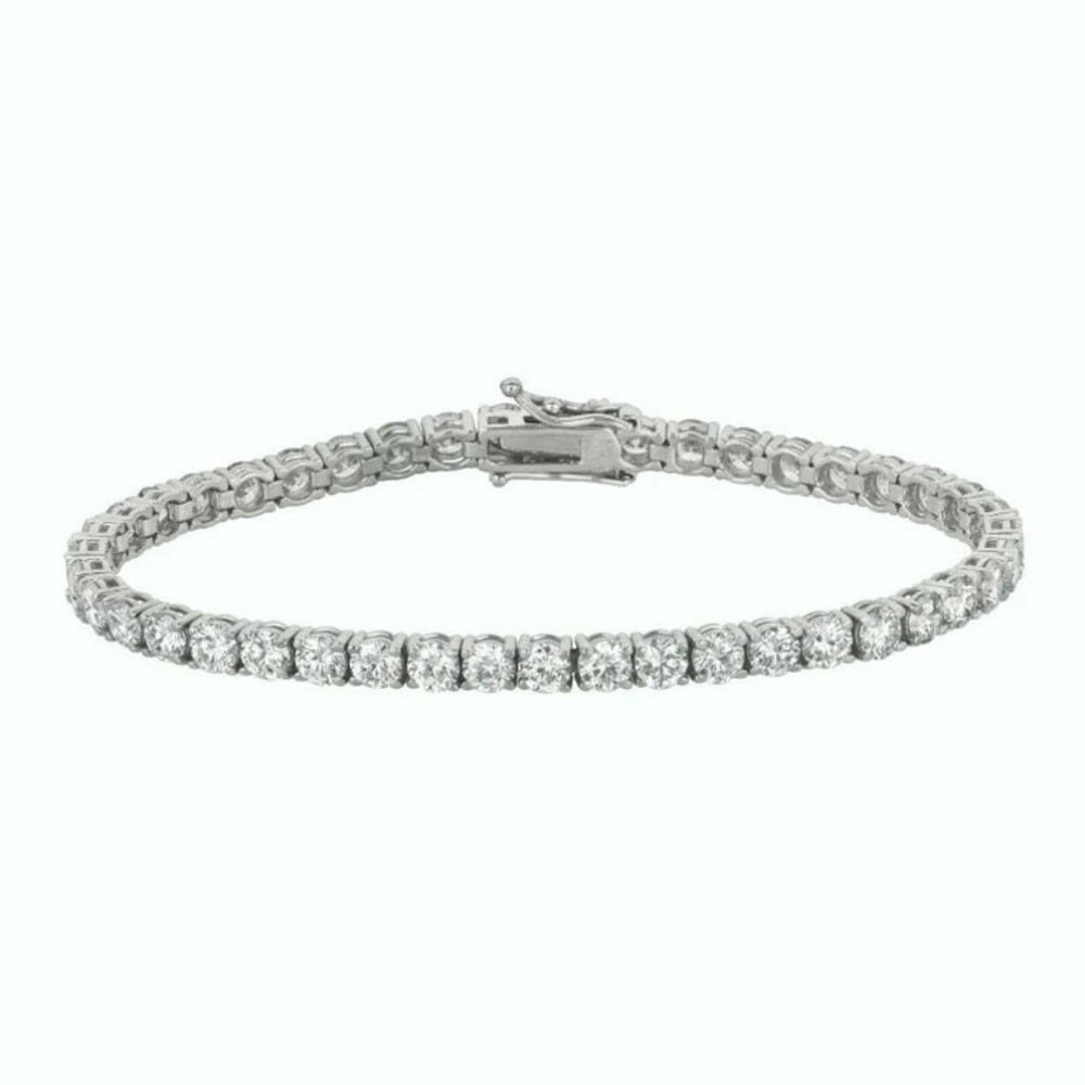 8.00 Carat Natural Diamond Tennis Bracelet G SI 14K White Gold 7'' 44 stones